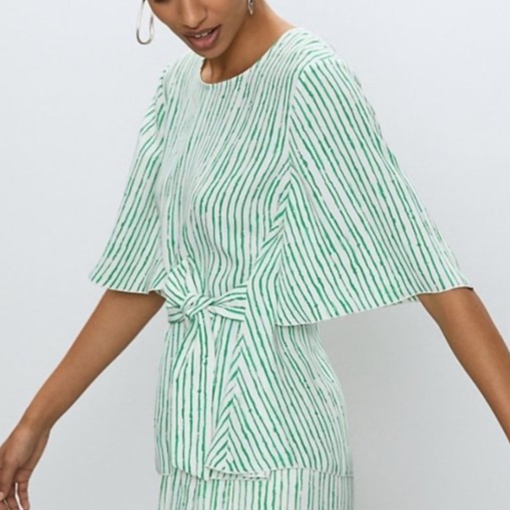 Babaton Britannic Blouse‎ in white/beach grass - Picture 2 of 6